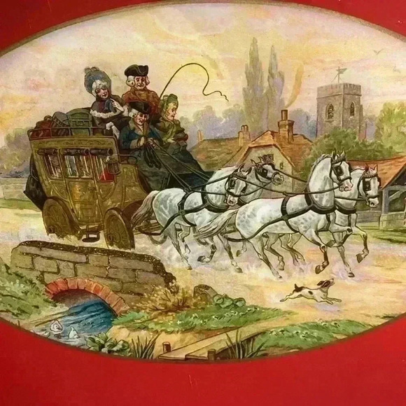 Vintage Rusch foil art serving tray  bakelite handles - Picture 5 of 16